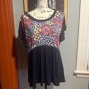 Haptics by Holly Harper Ruffle-Sleeve Skirted Blouse (M)